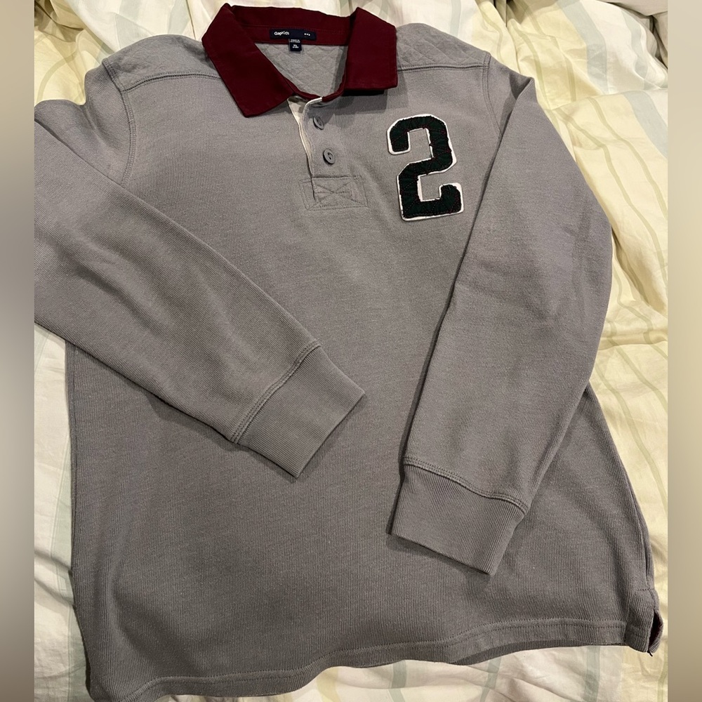 Gap Rugby Polo, long sleeve, Varsity #2 XL size 12